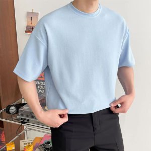 Windyfit Korean Oversized Tee Men T shirt Casual Wrinkle Free Crew Neck Plain Short Sleeve T-shirts