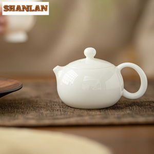 100ml บูติกแกะอ้วนหยกพอร์ซเลนกาน้ำชาประณีต Xishi หม้อชาจีนแช่กาต้มน้ำกับ Infuser กังฟูชาหัตถกรรม