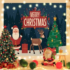 Christmas backdrop ins Festival Christmas Wall Tapestry Decoration Hanging Cloth for Shopping Mall Store Atmosphere Photography