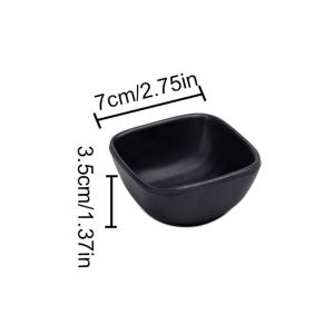 SH Multi-grid Melamine Sauce Dishes Japanese Style Black Seasoning Plate Fruit Plate Soy Sauce Dish Hot Pot Dipping Dish For Storage Plate