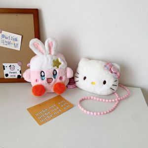 Túi đeo chéo gấu nhồi bông Kirby Tai Thỏ Đính Sao đáng yêu