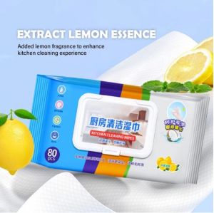 【80 Sheets】 Wet Tissue Kitchen Kitchen Wipes Wet Tisu Tisu Dapur Tisu Basah Dapur 廚房纸濕巾強力去油
