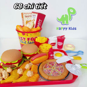 Đồ chơi mô phỏng thức ăn nhanh lắp ráp burger combo thức ăn nhanh bánh pizza gà rán dành cho bé