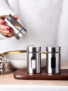 Onetwone Stainless Steel Seasoning Spice Storage Box Condiment Bottles Shaker Jars Organizer BBQ Cooking Herbs Kitchen Accessories Items