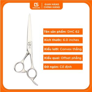 Kéo cắt tóc Daesung DHC-62 lưỡi thẳng quai offset thẳng size 6.0 inches