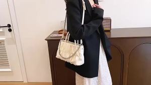 COMEL FASHION CURTAIN Pu Leather Women Chain Dinner Bag Sling Bag with Long Strap 6268Ship Within 24Hours