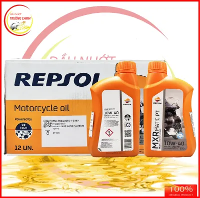 Thùng nhớt Repsol Matic PT Platium 4T 10W40 MB tổng hợp 100% 800ML dành cho xe ga