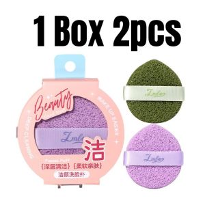LMLTOP 2pcs/set Waterdrop Facial Puff Cleansing Sponge Honeycomb Clay Mask Remover (Lameila)