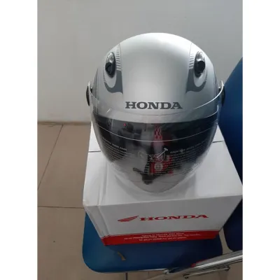 Mũ bảo hiểm 3/4 đầu Honda dáng thể thao - BẠC (Bảo hành 6 tháng)