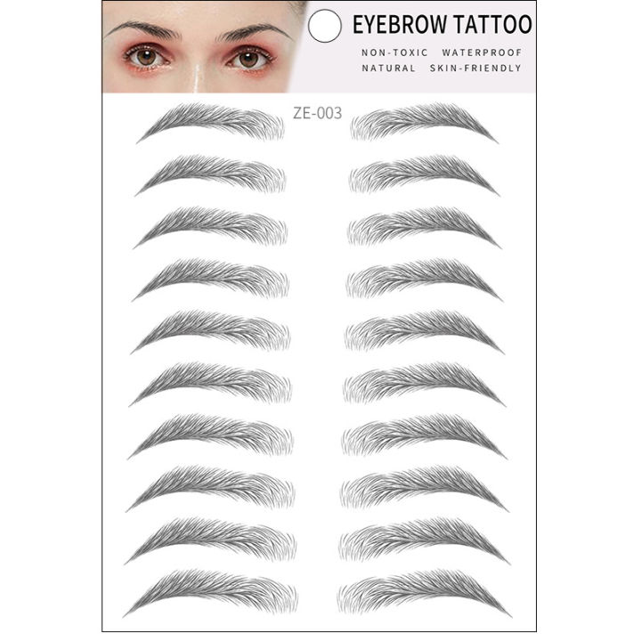 AOLIAO Eyebrow Sticker Bionic Brow Waterproof Stereo 6d Unique ...