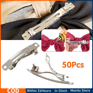 50pcs Silver Metal French Barrette Hair Clips Alligator Clip French Rectangle Hair Clips for DIY Clip Craft Bows