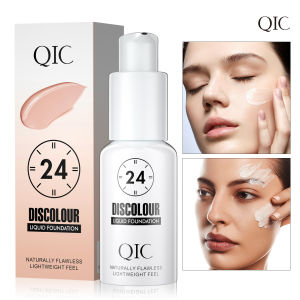 QIC 30ML Foundation Color Changing Makeup Base Nude Face Full Cover Matte Concealer Long Lasting Make Up Liquid Foundation Cream