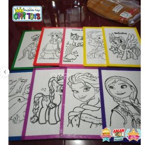 [COD] Mainan Sterofoam lukis Motif Cewek Cowok - Melukis Gabus Karakter BungaTayo Barbi Helo Kitty Pony Thomas