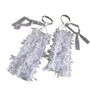 Womens Sheer Mesh Lace Leg Sleeves Baggy Cuffs Leg Cover Boot Socks Subculture Leg Warmers with Thigh Rings Gifts