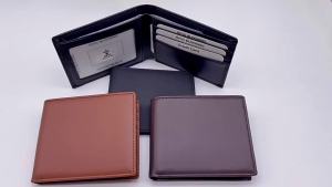 AE New model of genuine leather mens wallets exclusively for Russia is a hot seller RFID Anti-theft multi-color short wallet