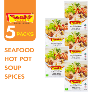[BUNDLE OF 5] Seahs Spices Seafood Hot Pot Soup Spices Premix (4 pax serving) {Steamboat Multipurpose Soup Base}