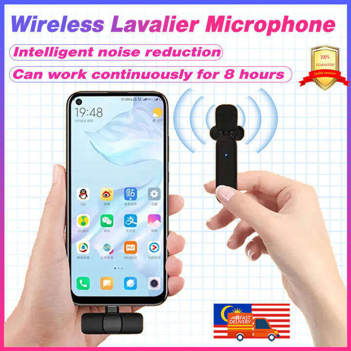 Portable wireless lavalier microphone for high-quality audio experience ...