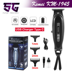 Kemei KM-1945 Alat Mesin Cukur Rambut Cas / Hair Clipper Grooming Kit Mesin Cukur dan Pangkas Rambut