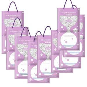 10pcs Desiccant Hanging Dehumidifier Bags Rain Drying Bag Wardrobe Hanging Hygroscopic Desiccant