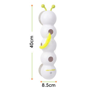 SKISOPGO Interactive Cat Toy Intelligent Motion Activated Wack Worm Post Toy with Tail Automatic Emerging Toy
