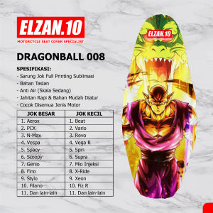 FREE POUCH Cover Sarung Jok Motor beat vario scoopy nmax aerox mio lexi universal Anti AIR dan cakar kucing semua tipe motor - Dragonball Style