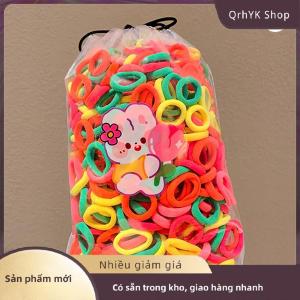Hàng có sẵn✨ 100pcs đầy màu sắc cơ bản Nylon ealstic tóc ban nhạc trẻ em cô gái tóc đuôi ngựa chủ quan hệ scrunchie Mini headwear ban nhạc cao su dây tóc