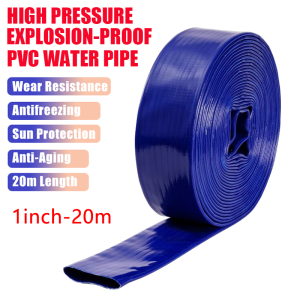 1" 1.5" 2" Submersible Water Pump Hose Wear Resistant High Pressure Explosion Proof PVC Discharge Duct Flat Blue Hose