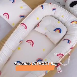 Co-sleeping Crib/Portable Soft Baby Nest/Removable cover/Breathable Newborn Infant Bassinet/snuggle bed