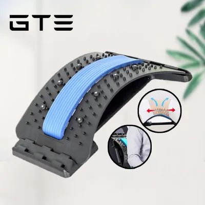 GTE Adjustable Fitness Equipment Lumbar Stretcher Spine Posture Corrector Massager Soothing Waist Massager - Fulfilled by GTE SHOP
