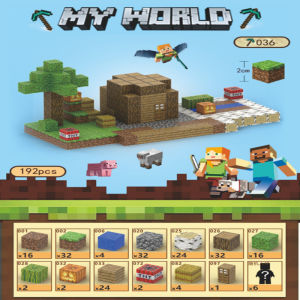 192PCS Toys Model My World Building Block Toys For Kids Classic Figures DIY Educational Toys Kid Gifts My World Bricks