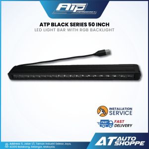 ATP Black Series 50 Inch LED Light Bar With RGB Backlight (1 Piece) Spot Fog Driving Flood Lights