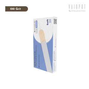 【Vainpot-SG】STALEKS PRO Disposable White Files papmAm on Wooden Base EXPERT 20 / Grit 100 to Grit 240 / 25pcs