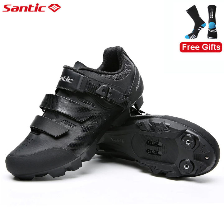 Santic Cleats Cycling Shoes for MTB Men SPD Compatible Non-slip Locking ...