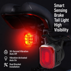ADREE 6 Light Modes Smart Bike Tail Light LED Auto On/Off Brake Sensing Rear Lights Safety USB Rechargeable Cycling Rear Light Road Bike Accessories