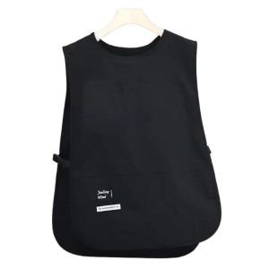 VERMILL Waterproof Stain-Resistant Apron Nylon Vest Style Breathable Sleeved Apron Japanese Clothing Accessories Kitchen Aprons By Cooks Chef and Servers