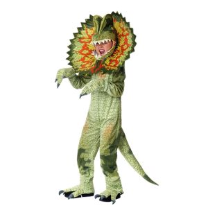 3-8 Year Old Dinosaurs Dilophosaurus Costumes for Kids Halloween Cosplay Costume Boys Girls Party Role Play Dress Make Up Jumpsuit Outfit