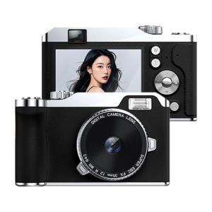 SWEET Autofocus 4K HD Digital Camera 16x Zoom Front/Rear Dual Camera Entry-Level CCD Camera Portable LED Fill light 64MP Photography Video Camcorder Student Beginners