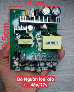Mạch nguồn xung dùng cho mạch loa kéo +-48V thay thế mạch hư cũ hoặc dùng lên loa