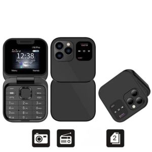 ใหม่ พร้อมส่ง  โทรศัพท์ฝาพับ i17 Pro โทร-เข้า-ออก ถ่ายรูป-วิดีโอ ฟังเพลง รองรับ 2 SIM