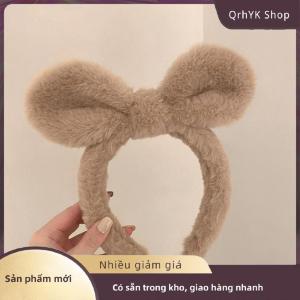Hàng có sẵn✨ New tai thỏ sang trọng Headband phụ nữ rắn màu sang trọng hairband tóc Hoop cô gái thời trang trang điểm Phụ kiện tóc