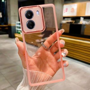 Case For Poco C65 PocoC65 C 65 4G 2023 Xiaomi Phone Casing Back Cover Soft TPU Silicone Flexible Plating Transparent Clear Shockproof Bumper Acrylic Camera Lens Protect