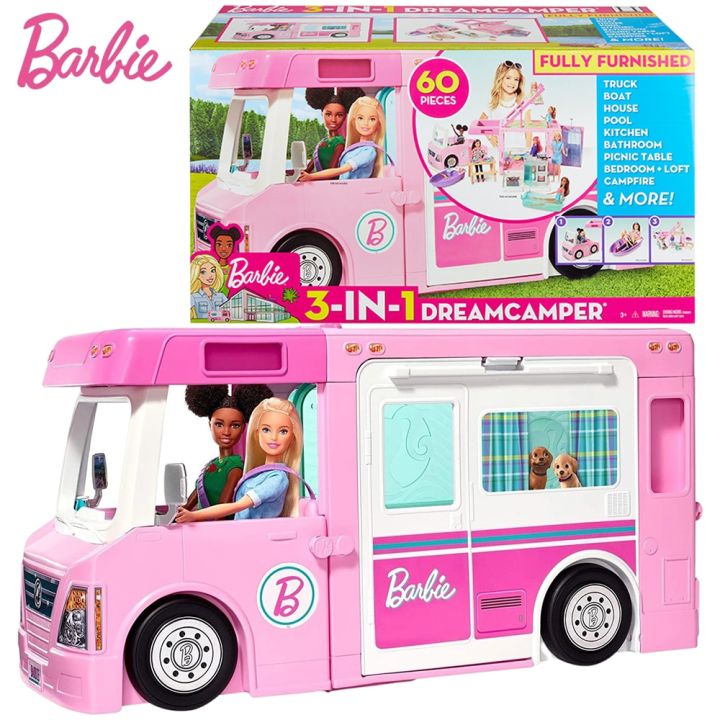 Barbie Dream Camper Doll Playset with 60 Accessories