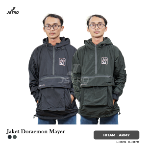 Jstro Jaket Pria Pullover Anorak Jacket Cagoule Bahan Taslan Waterproof