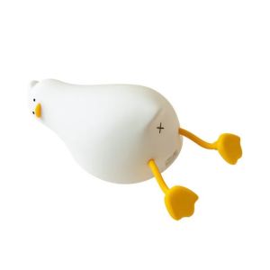 GRACE Rechargeable Lying Flat Duck Night Light Tap Control Eye Protection Bedside Decor Light Cute 3 Level Dimmable Sleep Atmosphere Light Phone Holder