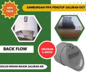 Penutup Pipa Pembuangan Saluran Air Got Cegah Hewan Serangga Tikus Masuk Ukuran 4 Inchi