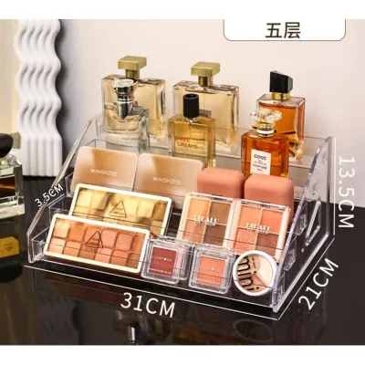 Shopclassyhome Acrylic mini bottle organizer display shelf ladder rack stepped multi-layer perfume organizer steps