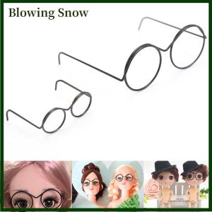 Blowing แว่นตาแฟชั่นสำหรับตุ๊กตาแว่นตาเท่ๆย้อนยุคเลนส์กรอบกลมสำหรับเครื่องประดับตุ๊กตา