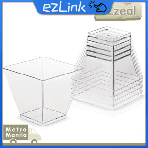 50PCS 60ml Mousse Pudding Cups Reusable Dessert Tumbler Cups For Event And Party