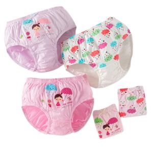 4Pcs/Set Cotton Little Girls Underwear Comfort Toddler Panties Soft washability Cute Childrens Underwear Briefs2026
