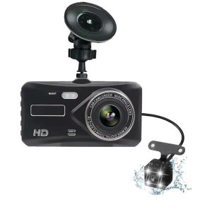 กล้องติดรถยนต์ 2กล้องหน้าหลัง ทรงชัดระดับ 1080Pจอกว้าง4นิ้วมุมมองกว้าง170องศาเมนูหลายภาษา Dashcam กล้องติดรถยนต์หน้าหลัง